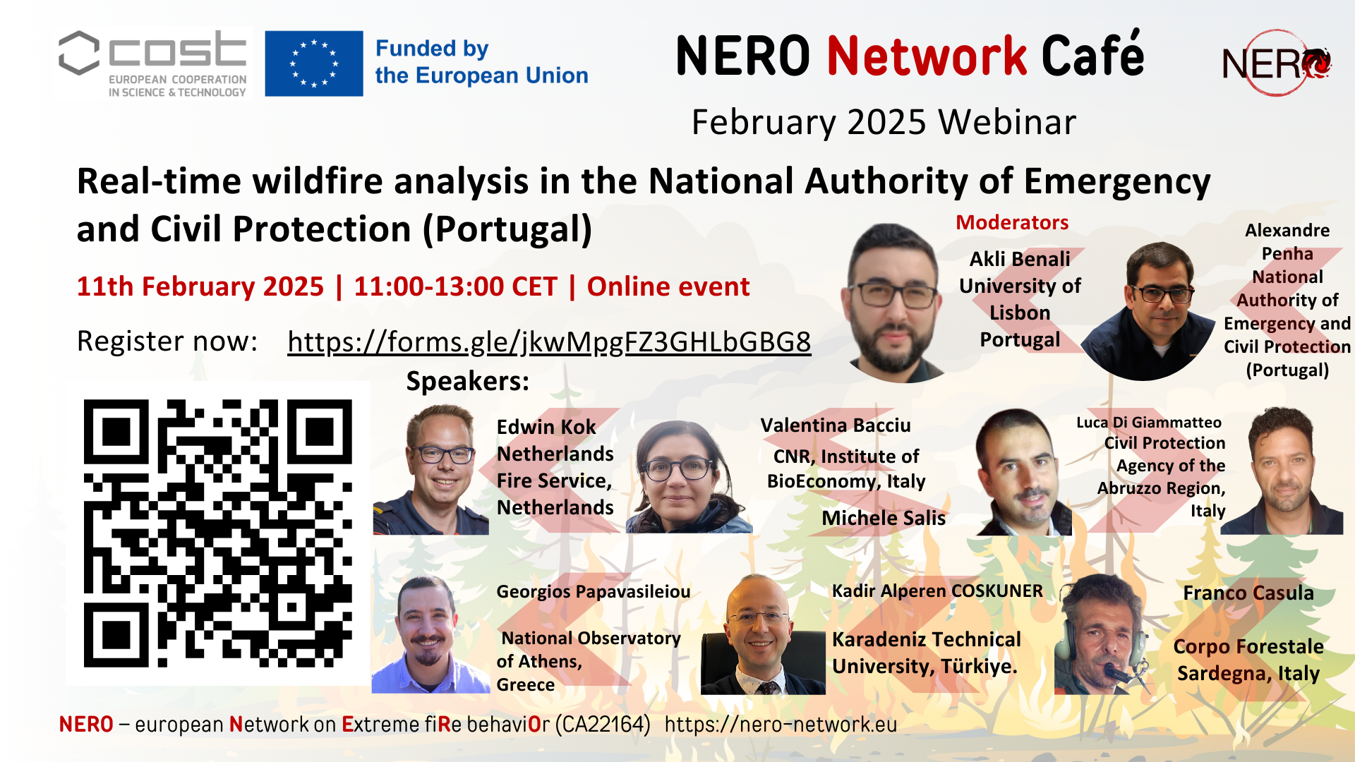 NERO Network Café Februrary 2025–   Real-time wildfire analysis in the National Authority of Emergency and Civil Protection, Portugal